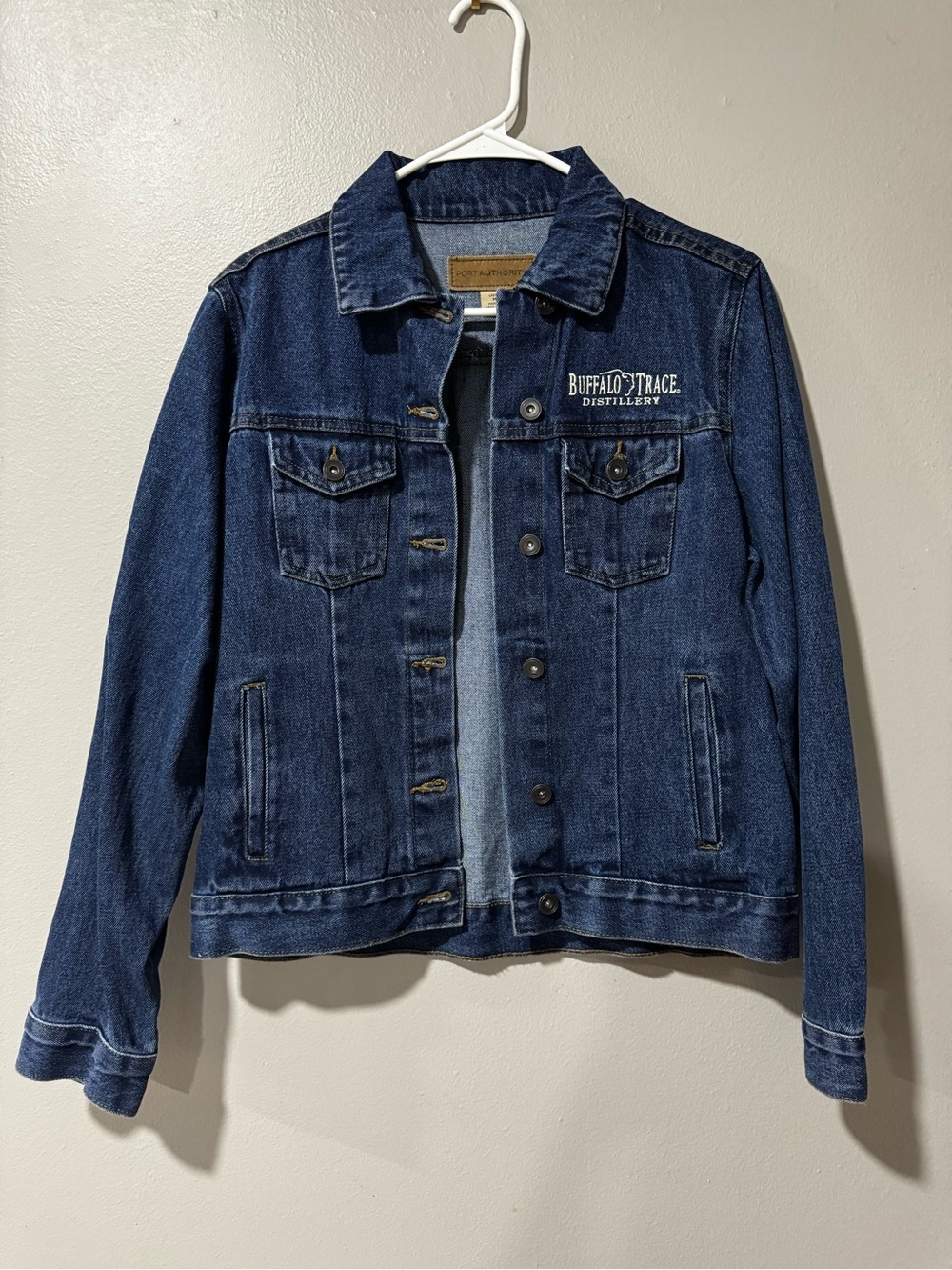 Port Authority Dark Blue Denim Jacket with Buffalo Trace Logo